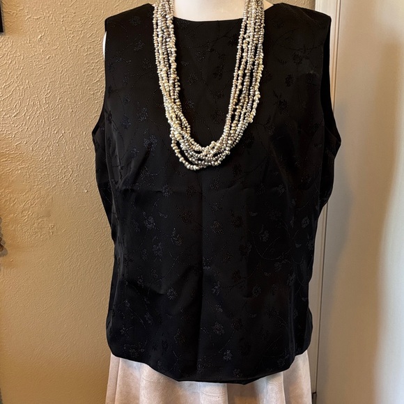 Preston & York Tops - Preston & York Black Floral Top